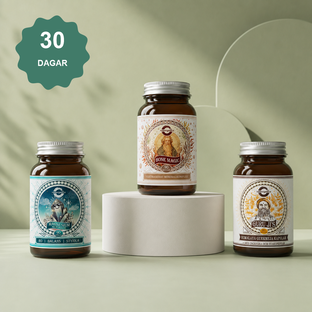 Raw Organics kosttillskott - 30 dagars nojdhetsgaranti